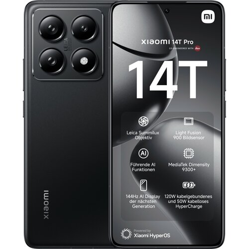 Xiaomi 14T Pro 5G Dual Sim 12GB RAM (titan black) - 512 GB - DE