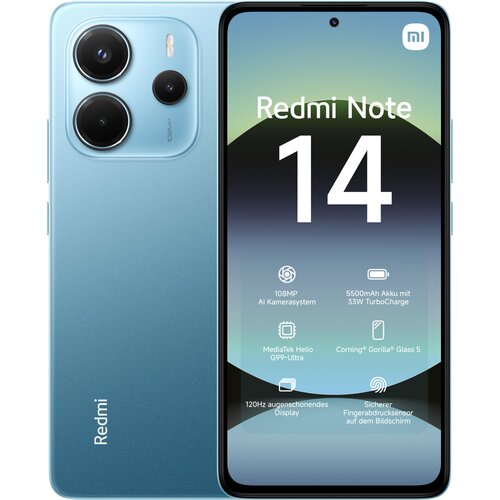 Xiaomi Redmi Note 14 Dual Sim 8GB RAM (ocean blue) - 256 GB - DE